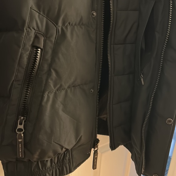 NWOT black Marc New York Andrew Marc warm down jacket with removable fur hood - Picture 12 of 16
